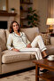 Women's Polka Dot Detailed Shirt Collar Pajama Set Functional Durable Quality Comfortable Stylish
