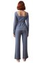 Women's Melange Square Neck Lace Detailed Pajama Set Functional Durable Quality Aesthetic - 6