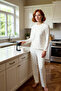 Floral Crew Neck Long Sleeve Pajama Set Women's Functional Durable Quality Modern - 2