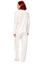 Women's Heart Patterned Plum Shirt and Pants Pajama Set Functional Durable Quality Stylish - 5