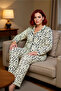 Spotted Shirt Collar Pajama Set Women's Functional Durable Quality Comfortable Aesthetic Stylish