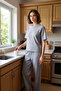 Women's Melange Heart Embroidered Pajama Set Functional Durable Quality Comfortable Aesthetic Stylish - 3
