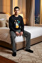 Long Sleeve Astronaut Printed Pajama Set Women Functional Durable Quality Comfortable Stylish - 3