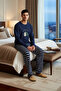 Men's New Year Themed Crew Neck Pajama Set Functional Durable Quality Comfortable Stylish - 3