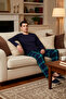 Men's Plaid Detailed Pajama Set Crew Neck Functional Durable Quality Comfortable Stylish