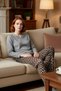 Women's Leopard Print V-Neck Long Sleeve Home Wear Set Functional Durable Quality Sports