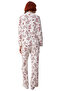 Women's Heart Christmas Patterned Shirt Collar Pajama Set Functional Durable Quality Sports - 5