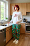 Women's Melange Christmas Themed Pajama Set Functional Durable Quality Comfortable Aesthetic Stylish - 3