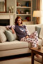 Women's Red Heart Patterned Fleece Pajama Set and Sleep Headband Functional Durable Aesthetic