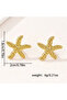 Gold Color Women's Starfish Earrings - 5