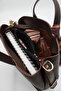 Women's Brown Large Bag – Double-Strap, Scarf-Detail Elegant Design - 4
