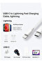 كابل شحن سريع من USB-C إلى Lightning بطول 1 متر - أبيض - 2
