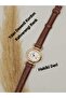 Genuine Leather New Fashion Women's Wristwatch Stylish Model Taba Color Snake Pattern Strap - 3