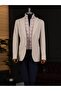 Italian style s Slim Fit quilted turn-down collar bag pocket jacket gray t15120 - 6