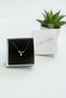 316L Steel Zircon Stone Knot Dangle White Heart Figure Women's Necklace - 3
