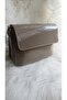 Women's Patent Leather Three-Compartment Crossbody Bag with Adjustable Strap