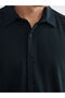 Regular Fit Long Sleeve Dobby Men's Shirt - 3
