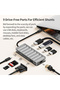 HUB-3 9-in-1 Docking Station, 4K@30Hz HDMI, VGA, USB3.0, RJ45, SD/TF, Gray - 3