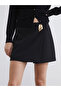 Black Zippered Shorts Skirt - 3