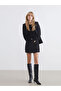 Black Zippered Shorts Skirt