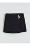 Black Zippered Shorts Skirt - 5