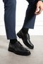 Men's Black Analine Leather Non-Slip Eva Sole Casual Genuine Leather Shoes