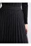 Mg trend'en black elastic waist pleated skirt - 3