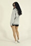 Women's Winter Cotton Minimal Leopard Lip Printed Regular Hooded Sweatshirt - 2