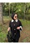 Paneled Double Pocket Soft Gabardine Fabric Short Trench -Black - 4