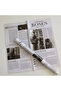 Gray Newspaper Patterned Illustrated Gray Bouquet Wrapping Paper Retro Stylish Flower and Gift Package 57X57 4 Pieces - 3