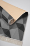Home Non-Slip Base Djt Toilet Set Star Leather Fringed Geometric E5030 Gray - 4