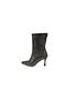 Yazkiş Women's Black Stone Pointed Toe 22cm Ankle Length 9cm Thin Heel Back Zipper Fashion Boots - 3