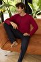 Premium Men's 100% Cotton 4-Season Comfortable Fit Buttoned Collar Long Sleeve Pajama Set