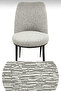 Jacquard, Stick Pattern Oval Chair Cover, Elastic, Stretchable, Washable Chair Slipcover