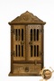 Hand Carved Wooden Key Holder Cabinet |   Wall Mounted with Doors & Drawers - 5