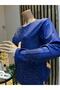 Women's Middle-Aged and Older 3-Leaf Stone Indigo Mother Combed Cotton Blouse - 3