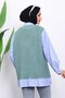 Mint Triko Paneled Shirt - 4