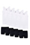 5-Pack of White Cotton Undershirts, 5-Pack of Navy Blue Boxer Shorts