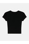 Basic Black Baby Tee Crop Top T-Shirt - 3