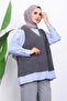 Smoked Knitwear Paneled Shirt - 3