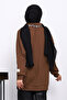 Light Brown Tunic with Scarf Detail on the Collar - 4