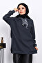 Smoked Scarf Detailed Collared Tunic