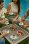 Luxury 6-Piece Silver Color Stainless Steel Daisy Model Tea, Coffee, Fruit and Presentation Tray - 5