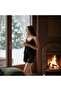 Black Lace Velvet Pajama Set Stylish and Comfortable