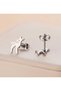 Deer Gazelle Model Nail Screw Style Stylish Steel Earrings Suitable for Daily Wear Design Women's Jewelry