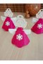 Fuchsia Felt Christmas Angel Ornament Set of 3 - Easy DIY Activity - 6