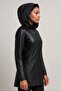 Black Hooded Classic Custom Design Premium Genuine Leather Jacket