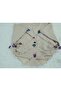 100% Cotton Ezgi Scarf with Floral Pattern Motifs and Beaded Crochet Writing, Kerchief, Mevlit Shawl - 6