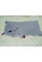 100% Cotton Ezgi Scarf with Floral Pattern Motifs and Beaded Crochet Writing, Kerchief, Mevlit Shawl - 5