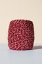 Burgundy - White Twisted Marbled, Lint-Free, Shiny, Acrylic Viscose Winter Knitting Yarn (200 Gr.) - 3